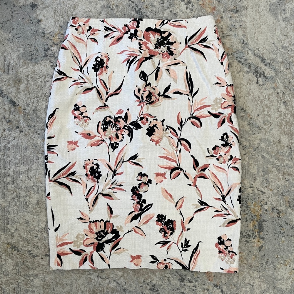WHBM Floral Pencil Skirt